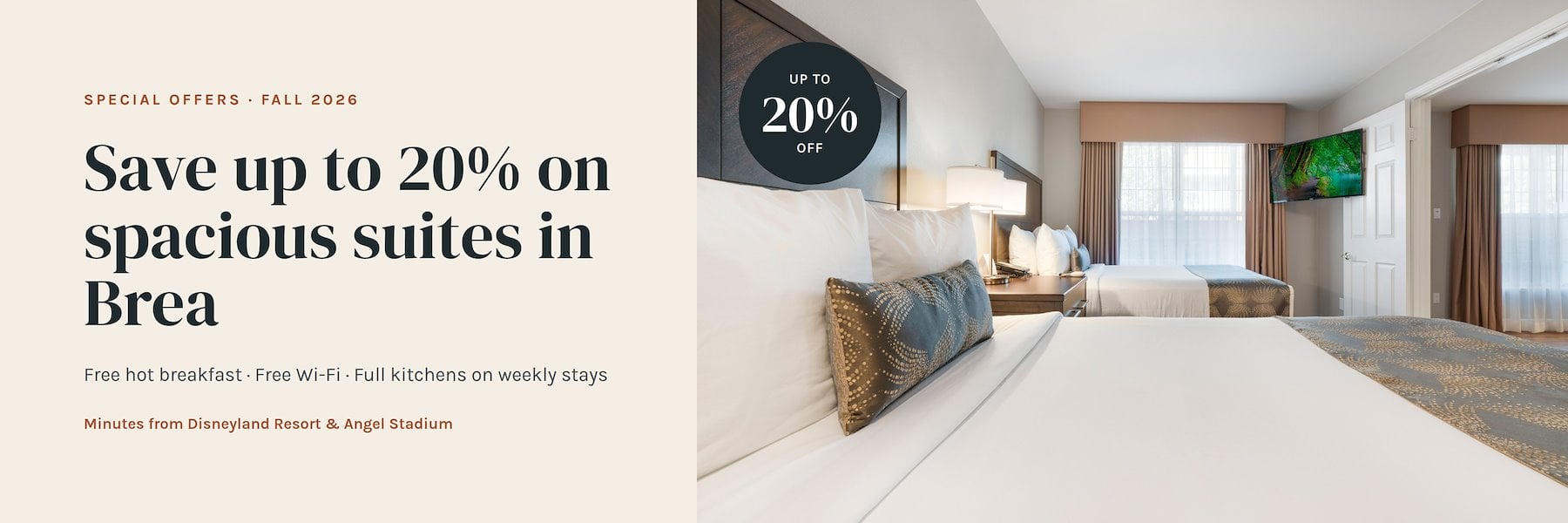 Specials at Chase Suite Hotel Brea Fullerton Brea, California 